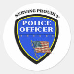 Police Serving Proudly Sticker
