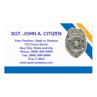 police sheriff deputy law enforcement card business card