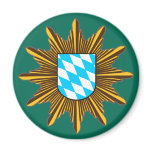 Police star Bavaria Refrigerator Magnets