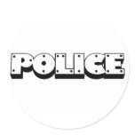Police Round Stickers