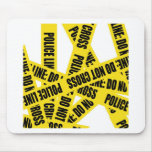 Police Tape Tangle Mousepads