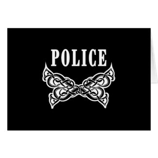 Police Tattoo Greeting Card