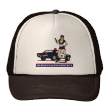 POLICE WOMAN2 TRUCKER HATS