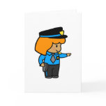 Police Woman Greeting Card