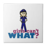 Police Woman Ceramic Tile