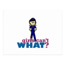 Police Woman Postcard