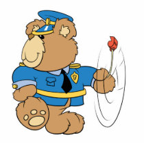 Policeman Cop Bear photo sculptures