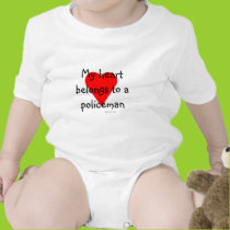 Policeman Heart T-shirt t-shirts