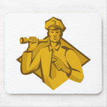 policeman police officer flashlight mousepads