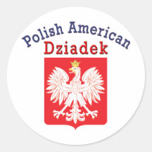 Polish American Dziadek Stickers