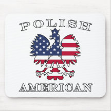 Polish American Flag Eagle Mouse Mats