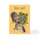 Polish Birthday Card Sto Lat Girl And Puppies Polish Birthday Card Sto Lat Girl And Puppies