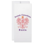 Polish Canadian Eagle Busia rack cards