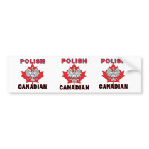 Polish Canadian Eagle Leaf bumper stickers