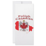 Polish Canadian Flag Map rack cards
