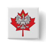 Polish Canadian Maple Leaf Pin