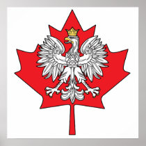 Polish Canadian Maple Leaf Poster