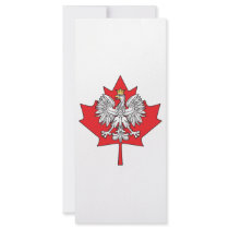 Polish Canadian Maple Leaf Full Color Rack Card
