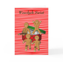 Polish Christmas Greeting Card Gingerbread Men