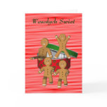 Polish Christmas Greeting Card Gingerbread Men