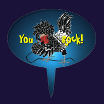 Polish Crested Rockstar Cake Pick cake picks