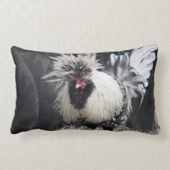 Polish Crested Rooster Pillows