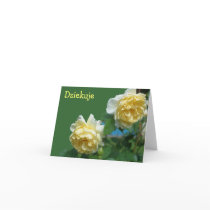 Polish Dziekuje Thank You Card Yellow Roses by SmilinEyesTreasures Polish Dziekuje Thank You Card Yellow Roses