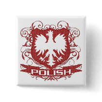 Polish Eagle Crest button