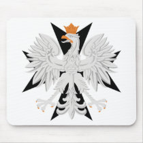 Polish Eagle Maltese Cross mousepads by PolishPride Polish Eagle Maltese Cross mousepads