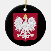 Polish Eagle Red Shield Christmas Tree Ornament