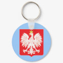 Polish Eagle Red Shield Key Ring keychains