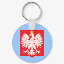 Polish Eagle Red Shield Key Ring keychains by PolishHeritage Polish Eagle Red Shield Key Ring keychains