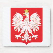 Polish Eagle Red Shield Mouse Pads
