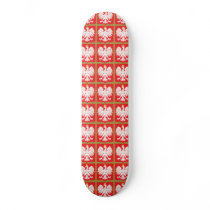 Polish Eagle Red Shield Skateboard by PolishHeritage Polish Eagle Red Shield Skateboard