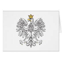 Polish Eagle With Gold Crown Greeting Cards