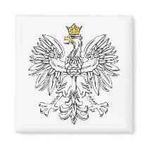 Polish Eagle With Gold Crown Fridge Magnet