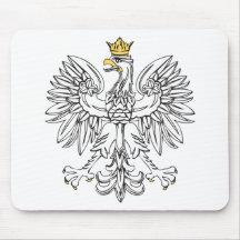 Polish Eagle With Gold Crown Mouse Pads