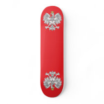 Polish Eagle With Gold Crown Skateboard by PolishHeritage Polish Eagle With Gold Crown Skateboard