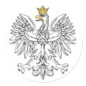 Polish Eagle With Gold Crown stickers by PolishHeritage Polish Eagle With Gold Crown stickers