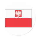 Polish Falcon Flag stickers by PolishHeritage Polish Falcon Flag stickers