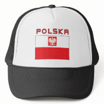 Polish Falcon Flag With Polska Hats
