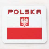 Polish Falcon Flag With Polska Mouse Pad