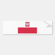 Polish Flag Bumper Stickers