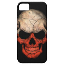 Polish Flag Skull on Black iPhone 5 Covers