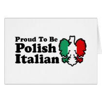 Polish Italian Greeting Card