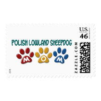 POLISH LOWLAND SHEEPDOG Mom Paw Print 1 postage