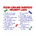 POLISH LOWLAND SHEEPDOG Property Laws 2 t-shirts by poochloverstuff POLISH LOWLAND SHEEPDOG Property Laws 2 t-shirts