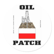 Polish Oil Fields Sticker,Polish Flag,Oil,Derrick