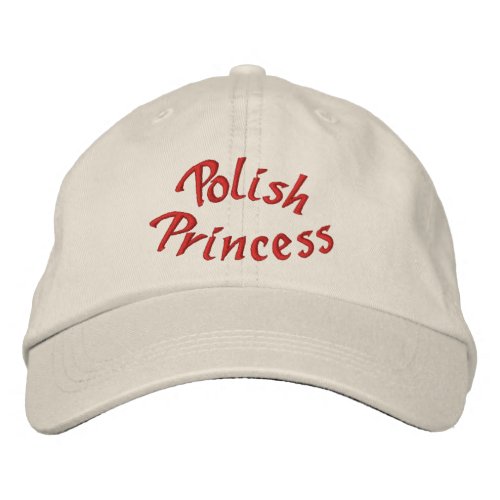 Polish Princess Embroidered Baseball Cap embroideredhat