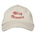 Polish Princess Embroidered Baseball Cap embroideredhat